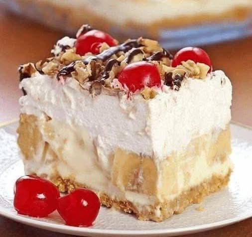 No-Bake-Bananen-Split-Eisbox-Kuchen